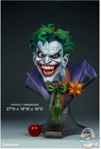 Dc Comics The Joker Life-Size Bust Sideshow Collectibles 400354