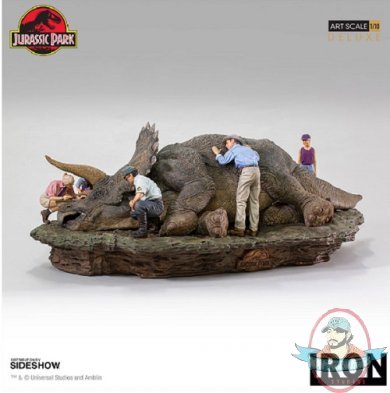 1:10 Jurassic Park Triceratops Deluxe Diorama Iron Studios 905010