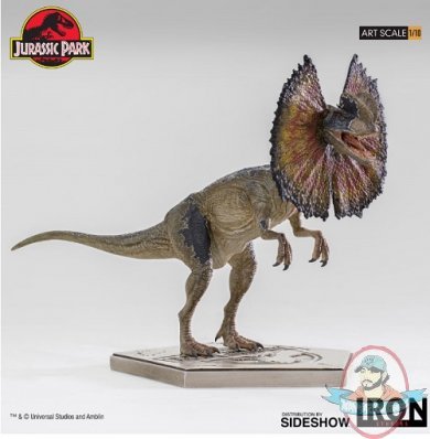 1:10 Scale Jurassic Park Dilophosaurus Statue Iron Studios 905804