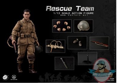 POPTOYS 1/12 WWII US Rescue Squad Paratrooper Figure CMS003