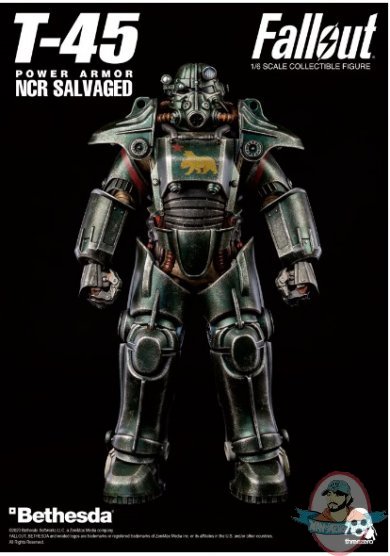1/6 Fallout T-45 NCR Salvaged Power Armor Figure ThreeZero 906938