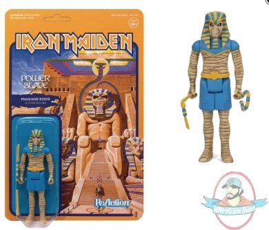 Iron Maiden Power Slave Pharaoh Eddie ReAction Figure Super 7 