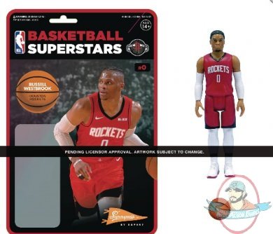 Nba Houston Rockets Russell Westbrook Reaction Figure Super 7 