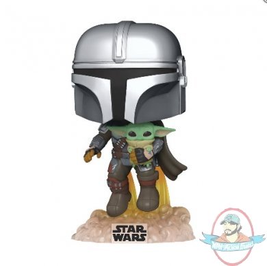 Pop! Star Wars The Mandalorian Flying with Child #402 Figure Funko