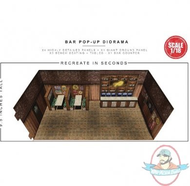 1/18 Scale Diorama Extreme Sets Bar Pop Up