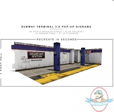 1/12 Scale Extreme Sets Subway Terminal 3 Pop-Up Diorama