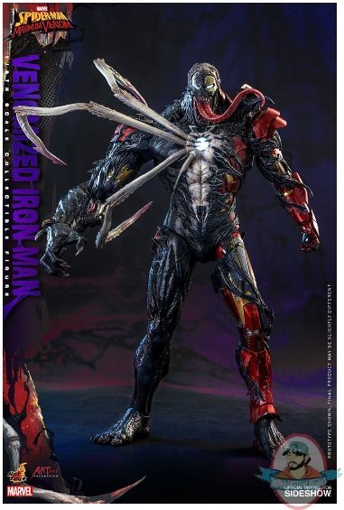 1/6 Marvel Maximum Venom Venomized Iron Man Figure Hot Toys 907026