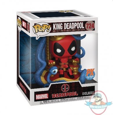 Pop! Marvel Heroes King Deadpool in Throne PX Deluxe #724 Funko 