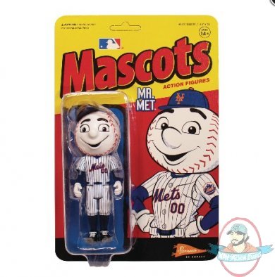 MLB Mascot NY Mets Mr Mets Wave 1 ReAction Figure Super 7