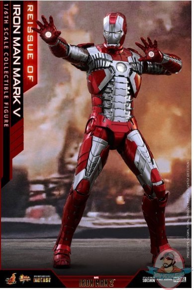 1/6 Scale Marvel Iron Man Mark V Figure Hot Toys 907514