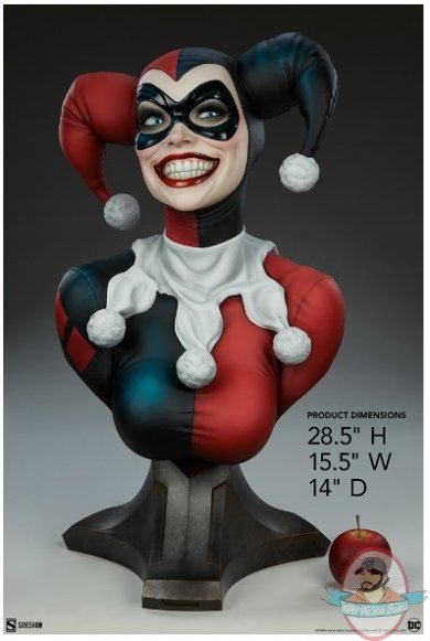 Dc Comics Harley Quinn Life-Size Bust Sideshow Collectibles 400233