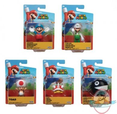 Nintendo Super Mario 2-1/2 inch Wave 28 Set of 5 Figures Jakks Pacific