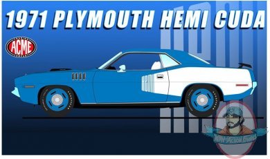 1:18 Scale 1971 Plymouth HEMI Cuda B5 Blue Acme A1806123