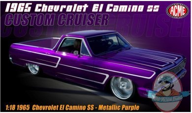 1:18 1965 Chevrolet El Camino Custom Cruiser Metallic Purple Acme