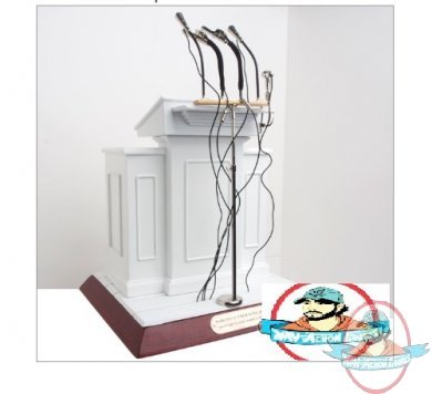 1/6 Martin Luther King Jr Wooden Podium with Microphones Did