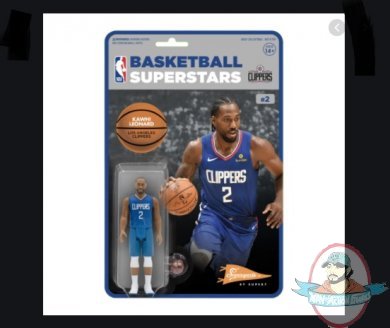 Nba LA Clipper Kawhi Leonard Reaction Figure Super 7 