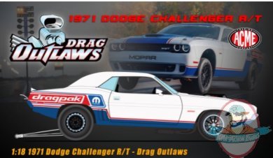 1:18 1971 Dodge Challenger R/T Mopar  Drag Pak Drag Outlaws Acme