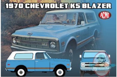 1:18 Scale 1970 Chevrolet Blazer K/5 Medium Blue Poly by Acme