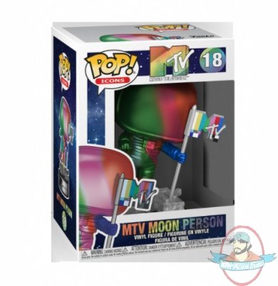Pop! Icons Mtv Moon Person Rainbow #18 Vinyl Figure Funko