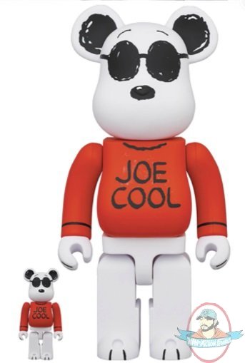 Peanuts Joe Cool Bearbrick 400% & 100% 2 Pack Set Medicom