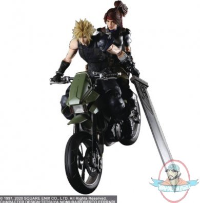 FF VII R Play Arts Kai Jessie Cloud & Motorcycle Set Square Enix