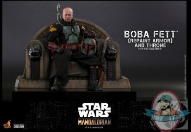 1/6 Scale Star Wars Boba Fett Repaint Armor and Throne Hot Toys 908858