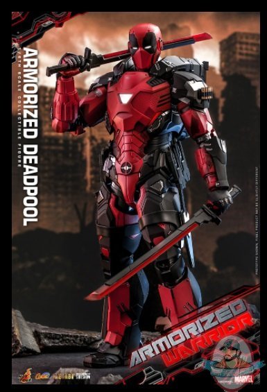 1/6 Scale Marvel Armorized Deadpool Figure Hot Toys 908909