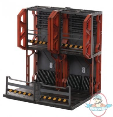 1:18 Diorama Joy Toy Mecha Depot Staging Area Dark Source