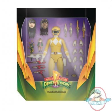 Power Rangers Ultimates Yellow Ranger Figure Super 7
