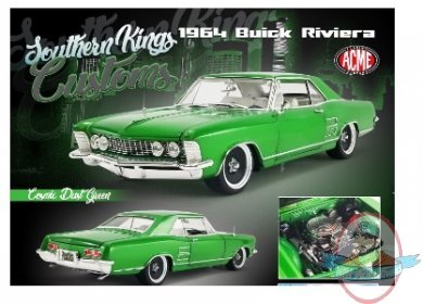 1:18 Scale 1964 Buick Riviera Cruiser Cosmic Dust Green Acme