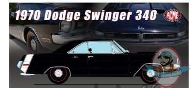1:18 Scale 1970 Dodge Dart Swinger Hardtop Acme A1806407