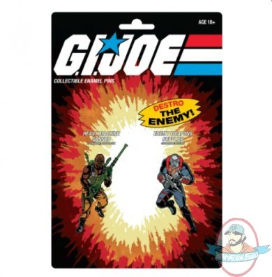Gi Joe Roadblock X Destro Retro Pin Set Icon Heroes