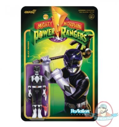 Power Rangers Black Ranger ReAction Figure Super 7