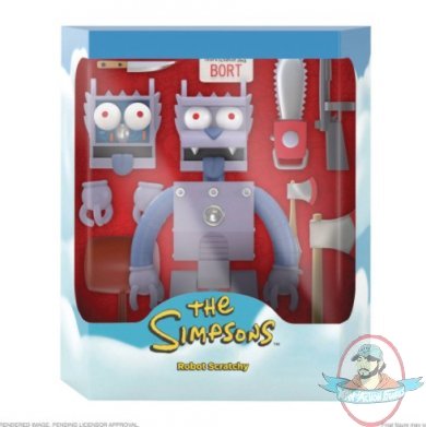 Simpsons Ultimates Robot Scratchy Figure Super 7