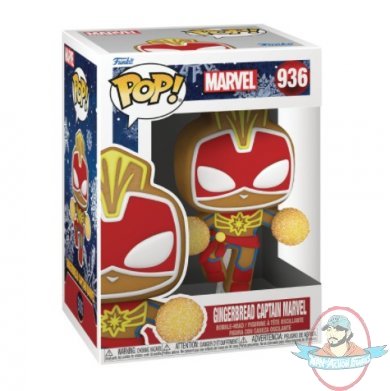 Pop! Marvel Holiday Gingerbread Captain Marvel #936 Figure Funko