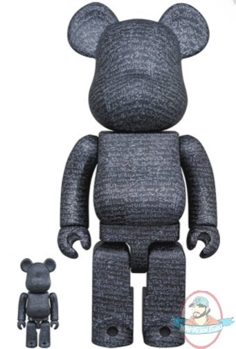 British Museum Rosetta Stone Bearbrick 400% & 100 % 2 Pack Medicom