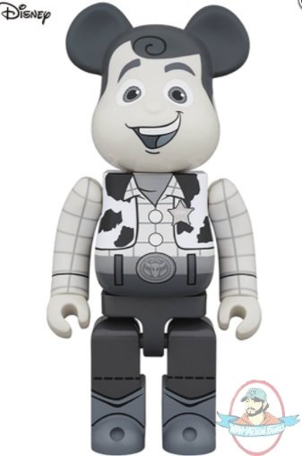 Toy Story Woody Black & White Version Bearbrick 1000% by Medicom
