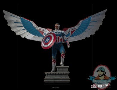 1/4 Captain America Sam Wilson Open Wings Statue Iron Studios 909661