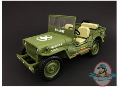 1:18 Scale Army Jeep Vehicle US Army Green AD–77404