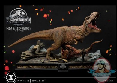 1/15 Jurassic World T-Rex & Carnotaurus Statue Prime 1 Studio 910008