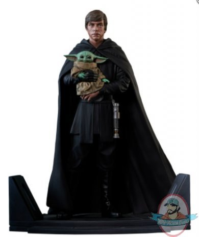 Star Wars Premier Collection Mandalorian Luke & Grogu Statue 