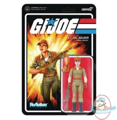 Gi Joe Female Soldier Short Rifle Pink Wave 3 ReAction Super 7