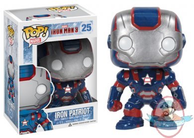 Pop! Marvel Movies Iron Man 3 Iron Patriot Vinyl Figure by Funko