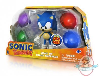 Sonic The Hedgehog 5" Sonic with Light-Up Chaos Emeralds Jazwares