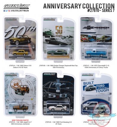 1:64 Anniversary Collection Series 7 Set of 6 Greenlight