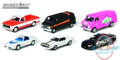 1:64 Die Cast Police Vehicles County Roads 8 Set of 6 by Greenlight 