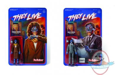 They Live Female & Male Ghoul ReAction Figure Set of 2 Super 7