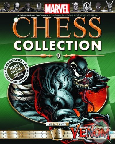 Marvel Chess Figurine Magazine #9 Venom Black Pawn Eaglemoss