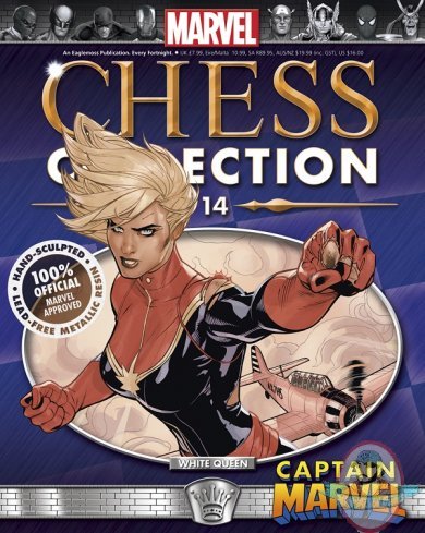 Marvel Chess Figurine #14 Captain Marvel White Queen Eaglemoss