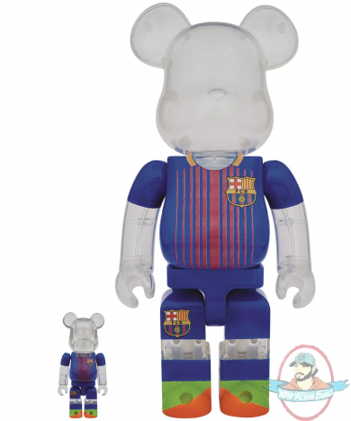 Fc Barcelona Bearbrick 400% & 100% 2 Pack Set Medicom